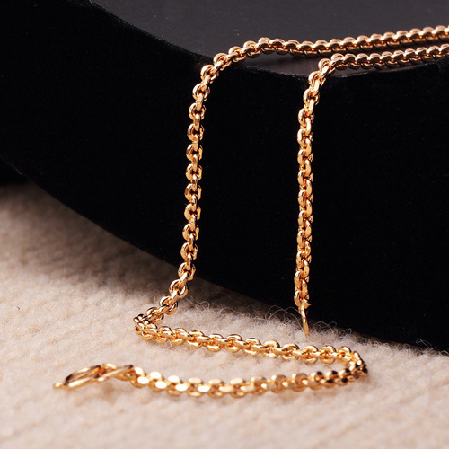 日韩版新款时尚镀金饰品玫瑰金万字链男士女情侣彩金毛衣长项链