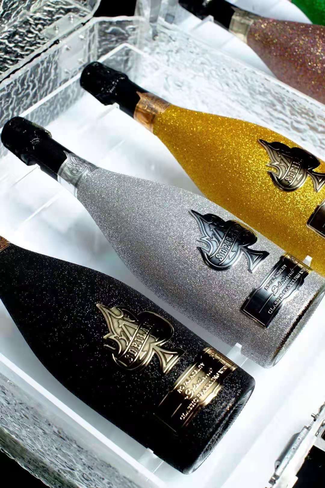 森德兰香槟起泡酒 喷砂香槟磨砂瓶香槟750ml夜场酒吧ktv量大价优