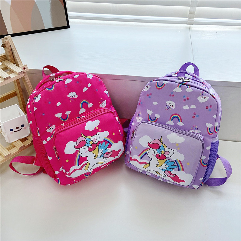 Foreign Trade Wholesale New Children's Bags 2023 Cartoon Printed Children's Backpack Trendy Cute Dinosaur Kindergarten Backpack