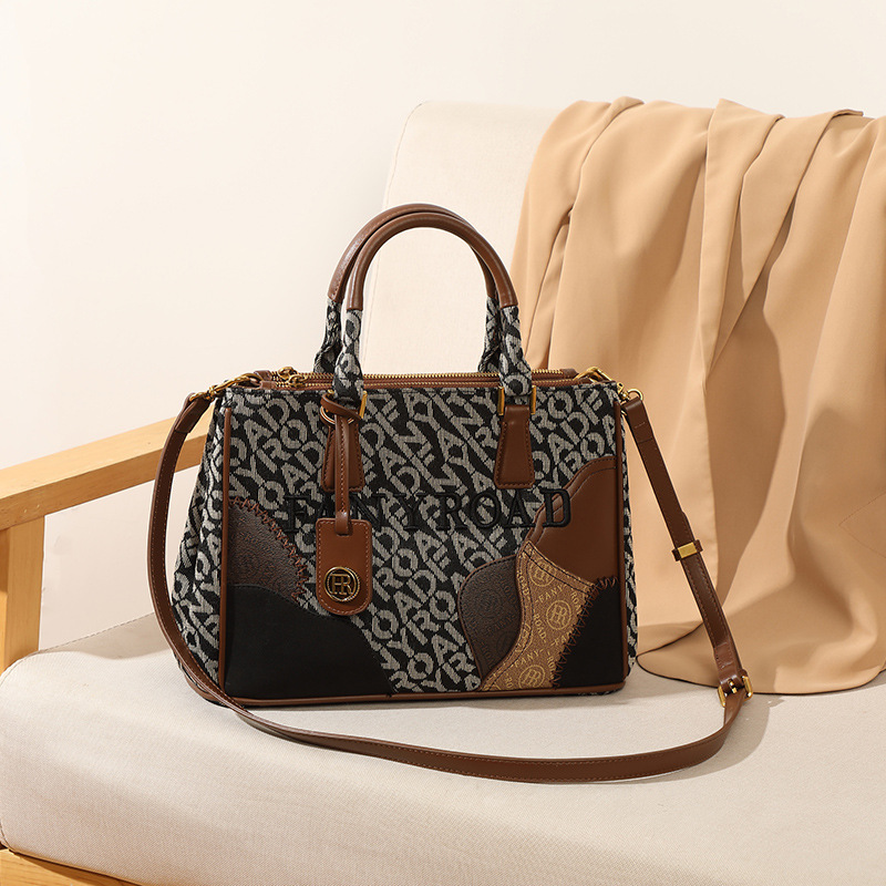 fanyroad新款女包时尚通勤百搭杀手包手提包高级感刺绣上班女士包