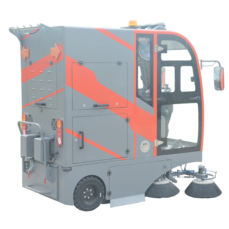 海德电动扫路车驾驶式 电动扫地机工厂车间用电动三轮扫地车商用