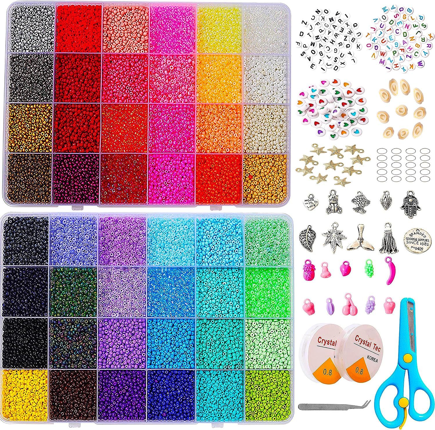 2mm Micro Glass Bead Diy Bead Set Handmade Beaded Color Small Bead Accessories Amazon Hot Selling Factory Direct Supply
