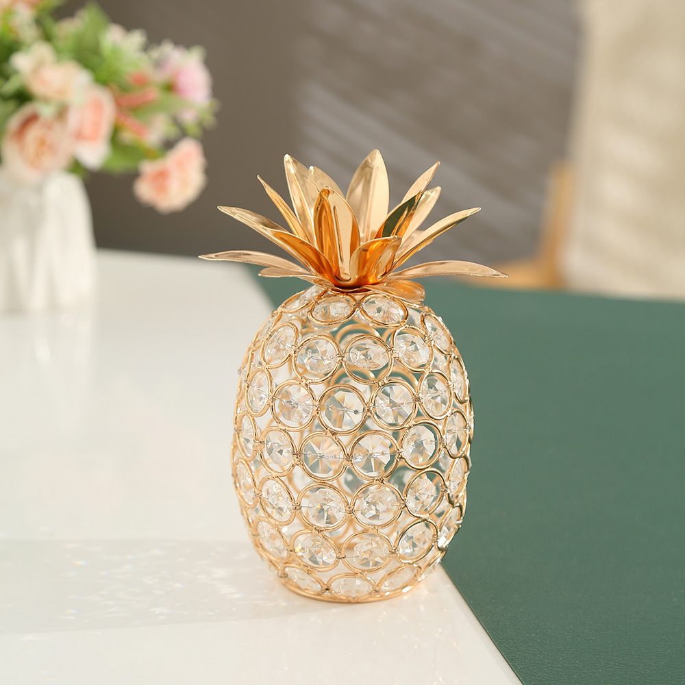 Summer New Creative Home Ornaments European Entry Lux Fruit Desktop Decoration Daily Home Glass Furnishing Article