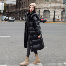 黑色羽绒服女款冬季韩版宽松2023新款中长款时尚小个子白鸭绒外套
