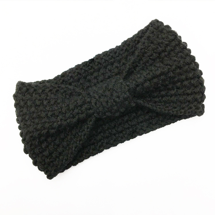 2024 New Online Celebrity Ins Corn Grain Bow Knitted Hair Band Osmanthus Needle Bow Wool Hair