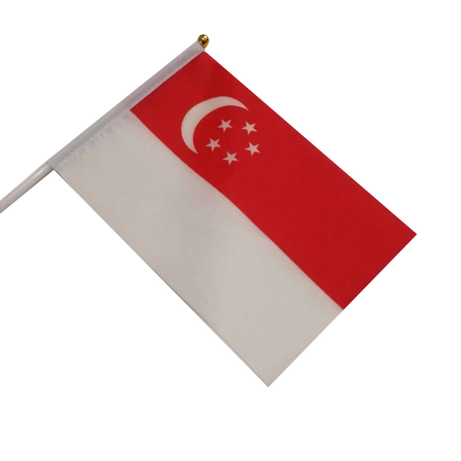 【跨境供应】新加坡小国旗定制14*21手摇旗大选广告小旗帜定做