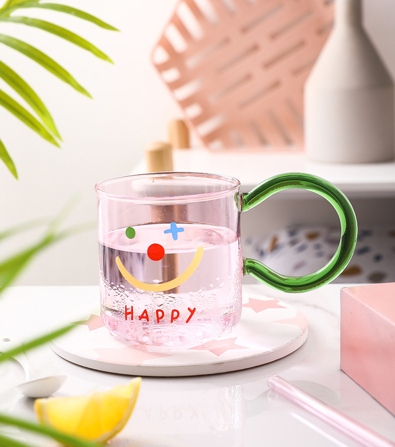 批发不烫水杯女学生杯子创意水杯ins可爱广告水杯地推礼品玻璃杯