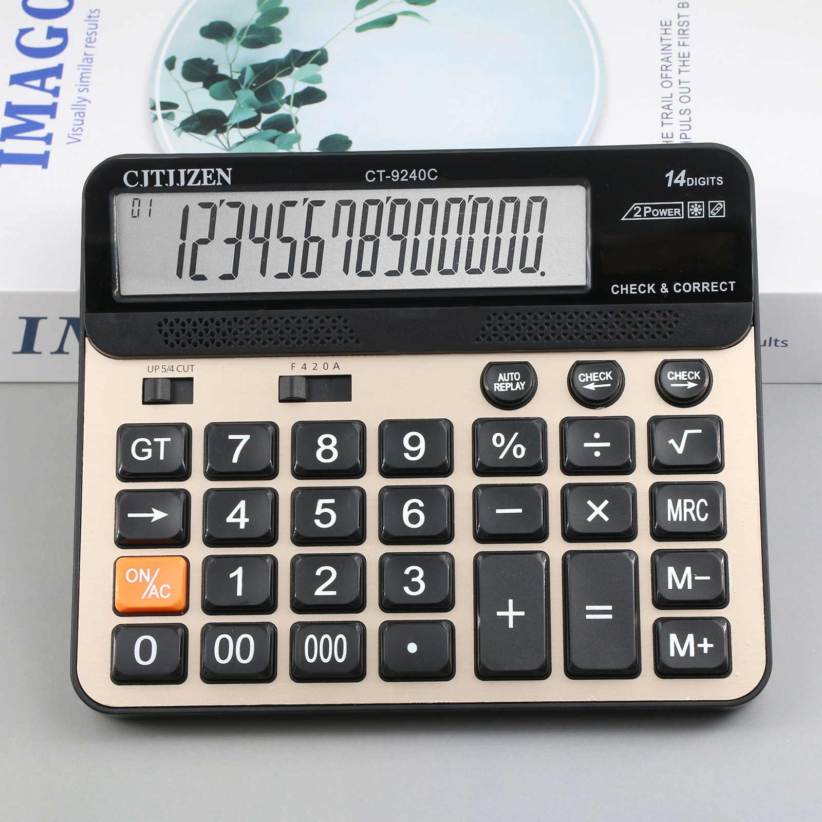 Exclusive for Cross-Border 14-Digit Solar Calculator Computer Button Finance Office Dedicated in Stock Wholesale