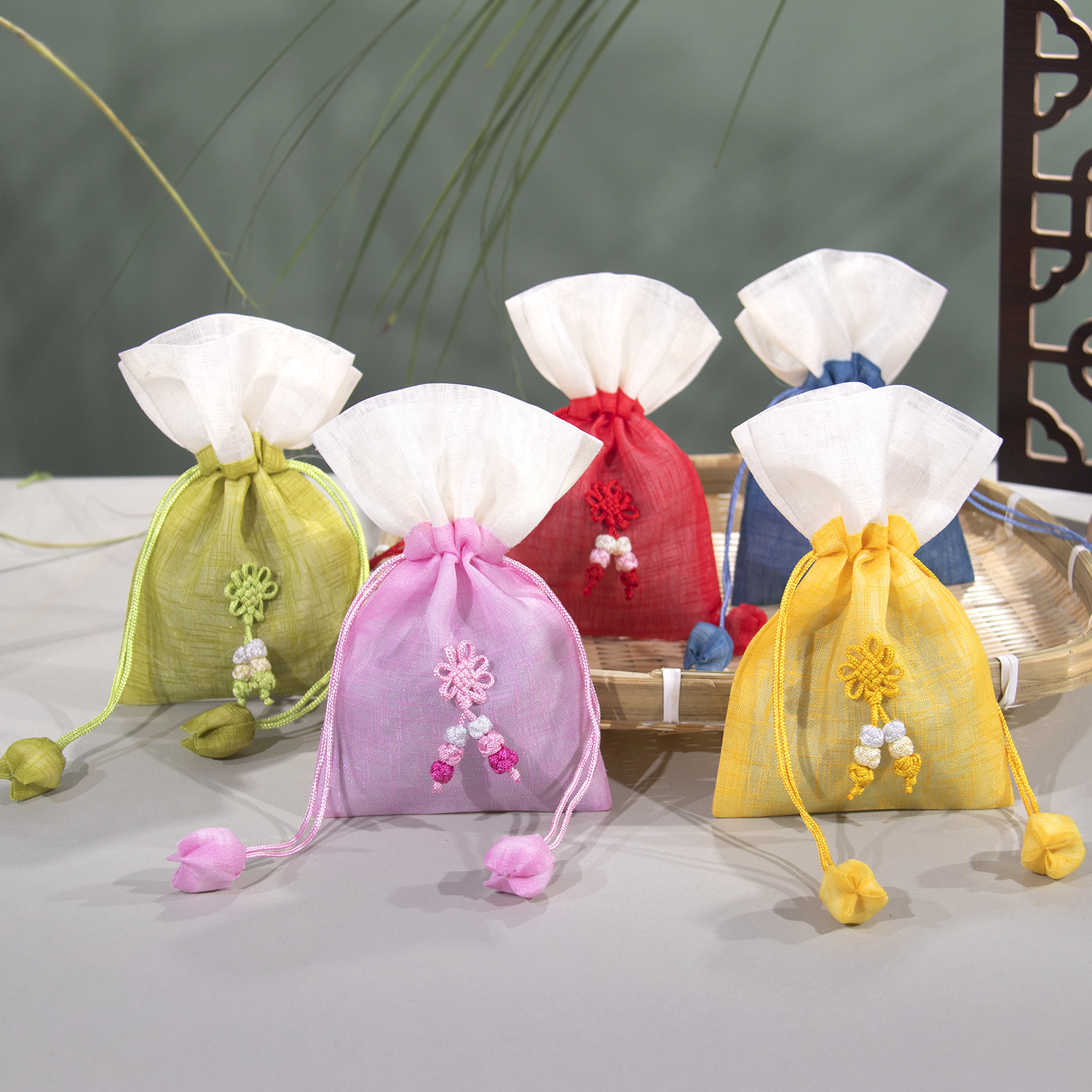 香囊中国结袋香薰包端午节空袋小荷包香包禅意中国风传统古风锦囊