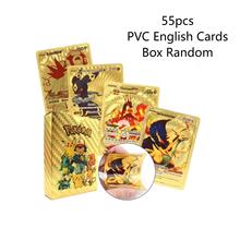 现货 55 PVC英语金箔银箔黑金精灵卡片套装动漫卡通游戏卡 宝贝卡