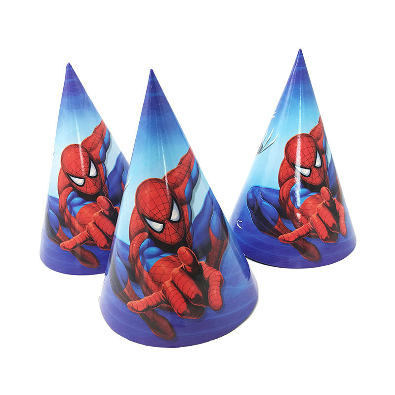 Foreign Trade Spider-Man Birthday Party Paper Pallet Paper Cup Spider-Man Party Tableware Set Disposable Birthday Supplies Factory