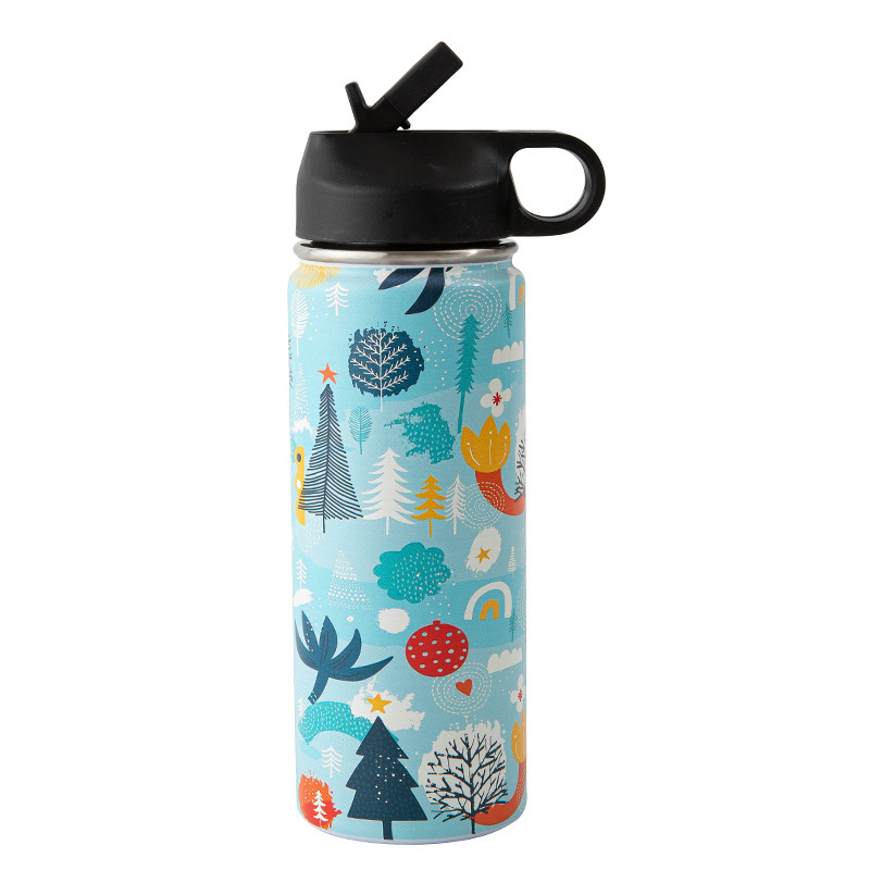 Coke Cup Customized Wide-Mouth Stainless Steel Thermos Cup Large Capacity with Lid Cup Office Portable Water Cup