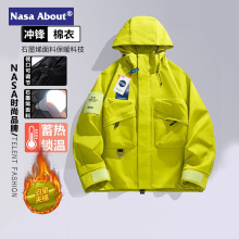 NASA联名棉服男款冬季潮牌加厚百搭保暖工装棉服外套加厚情侣同款