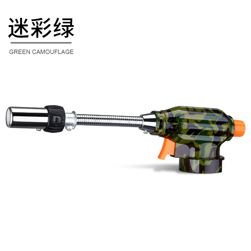 Outdoor Portable Camping Barbecue Flame Gun Household Braised Pig Hair Lengthened Hose Spray Gun Lighter Wholesale Foreign Trade