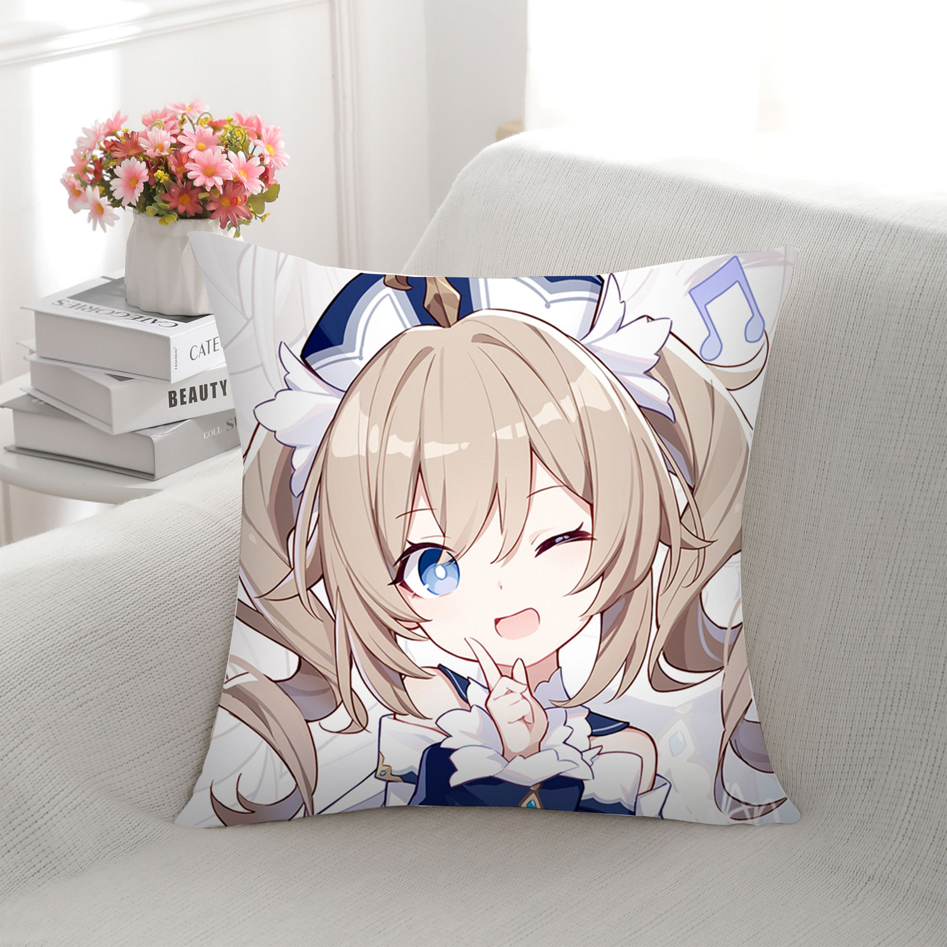 In Stock Original God Peripheral Printed Plush Pillow Cartoon Anime Two-Dimensional Backrest Sofa Bedroom and Household Pillow