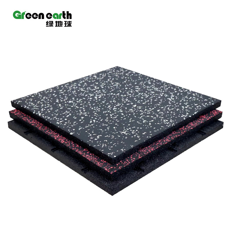 健身房橡胶地垫隔音地胶家用举重杠铃减震垫子力量区专用防护地板