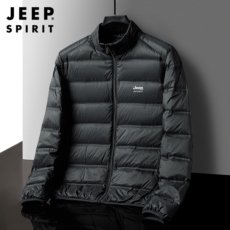 2022秋冬新款时尚百搭白鸭绒羽绒服男士石墨烯保暖短款连帽外套