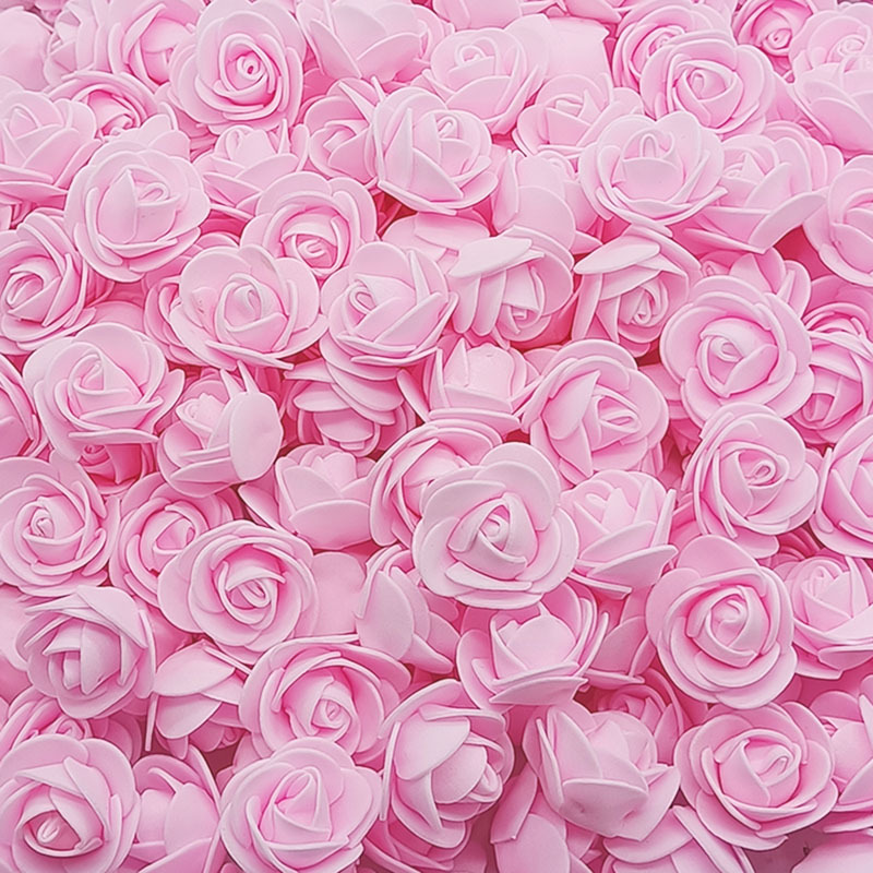 Artificial Flower And Artificial Plant 3.5cm Artificial Rose Pe Foam Flower Head Diy Wedding Celebration Decoration Garland Rose Bear Unicorn Eternal Flower