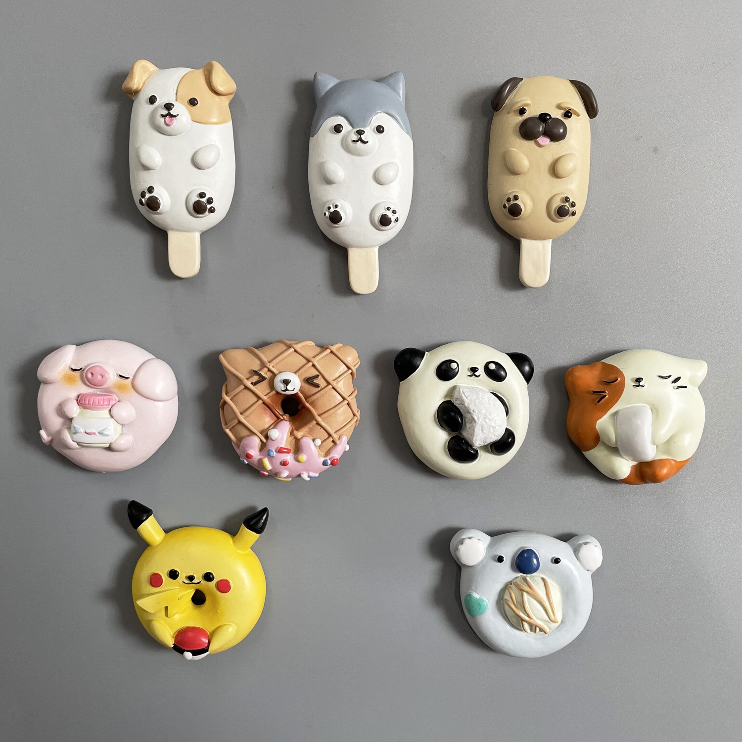 冰箱贴甜甜圈装饰品仿真立体创意动物雪糕树脂食物手机贴冰箱强磁