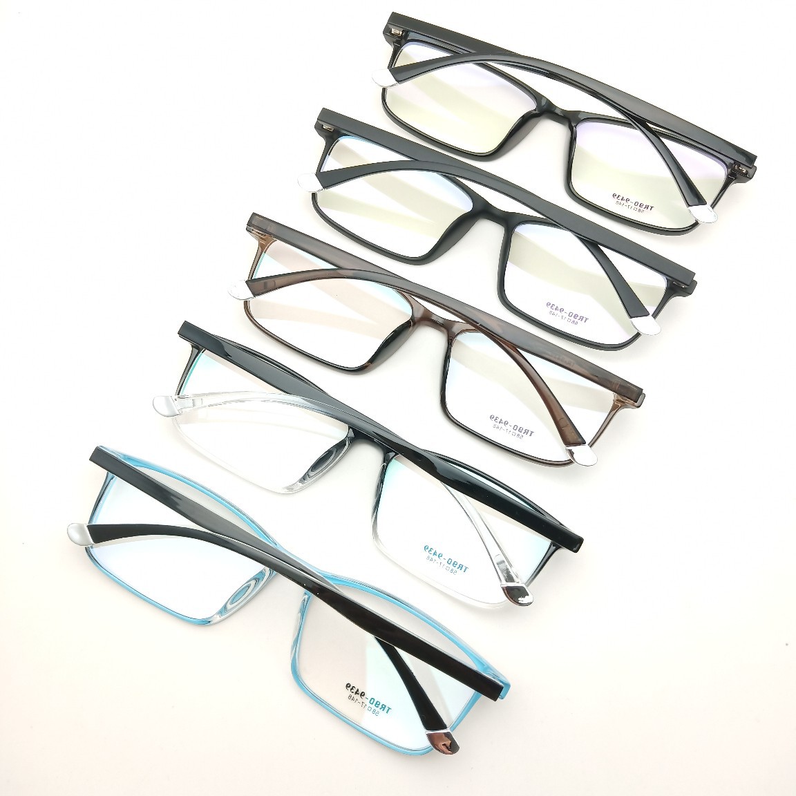 舒适tr90眼镜架黑色大框男士方框58-16透明眼镜