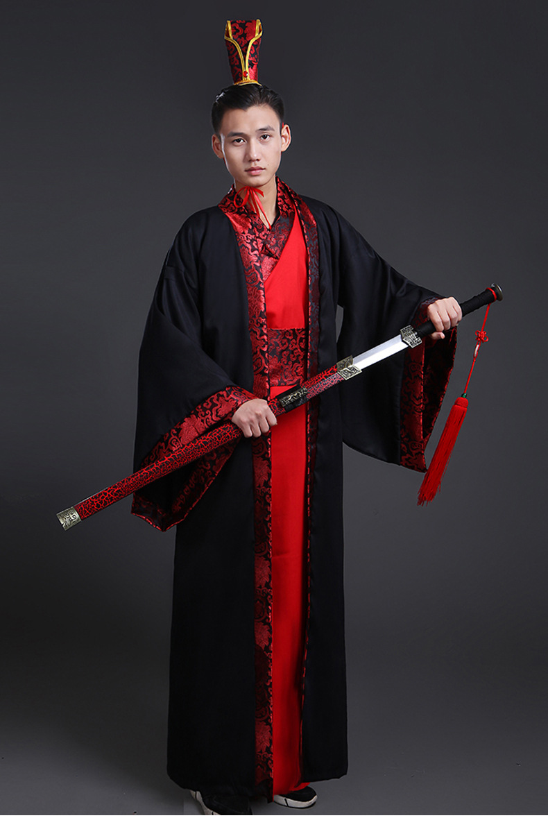新款古装汉服男大氅服饰直锯汉代古代公子大臣侠客影视演出服