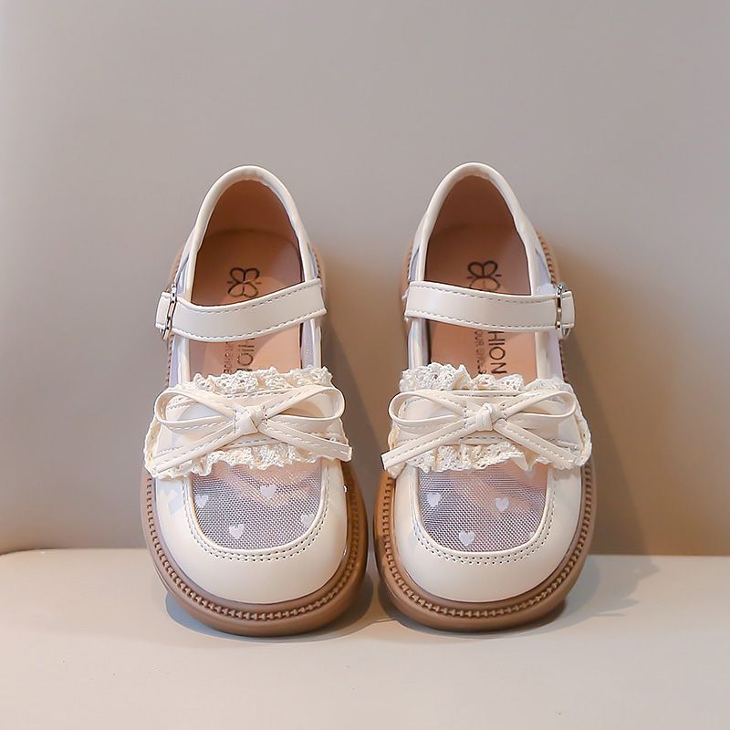 女童网纱透气小皮鞋2024新款夏季女宝宝鞋子网鞋小女孩薄款公主鞋