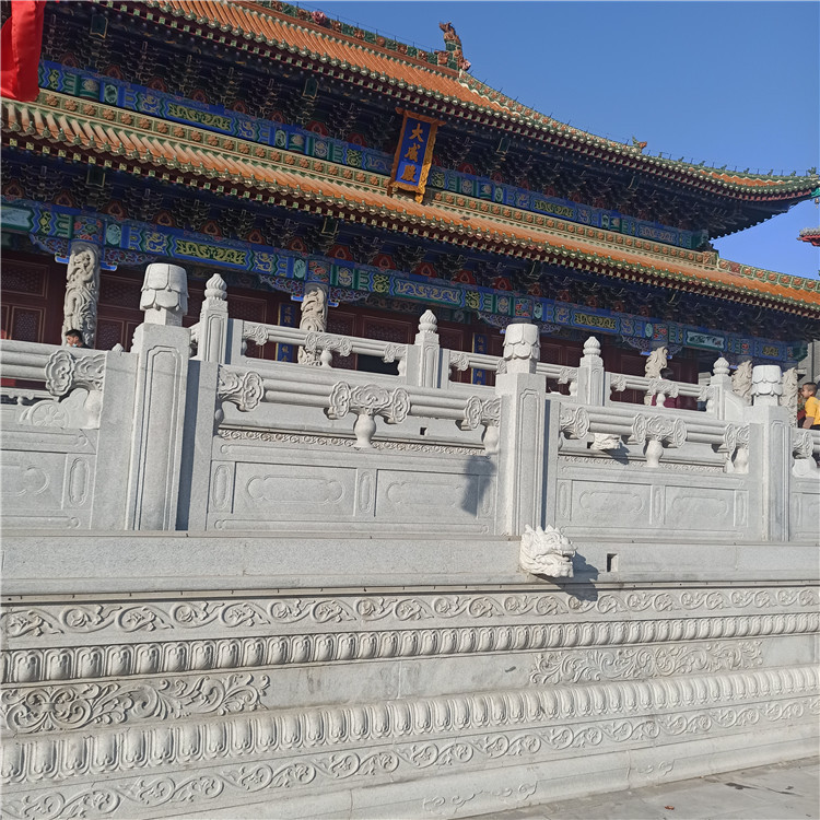 宫殿围栏 大殿阶梯栏杆扶手 扶梯栏杆安装古建筑仿古栏杆