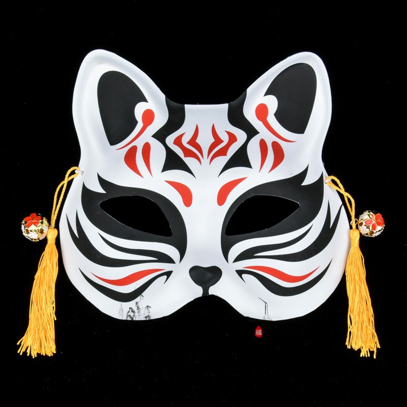 万圣节半脸狐狸面具儿童动暗部cos装扮表演道具地摊夜市