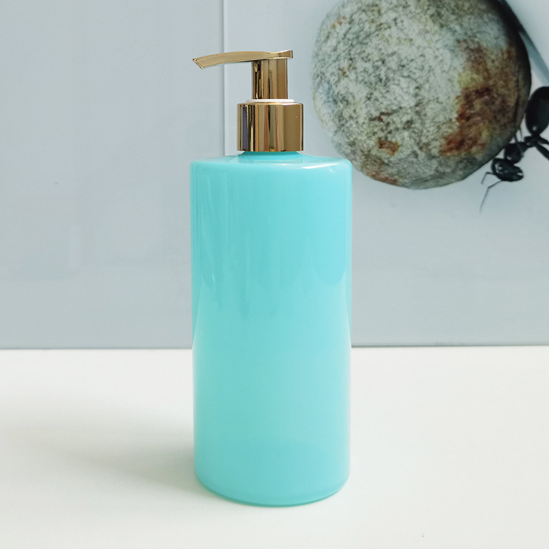 400mlpet直身圆瓶沐浴瓶洗发水塑料瓶500ml透明洗手液消毒液瓶子