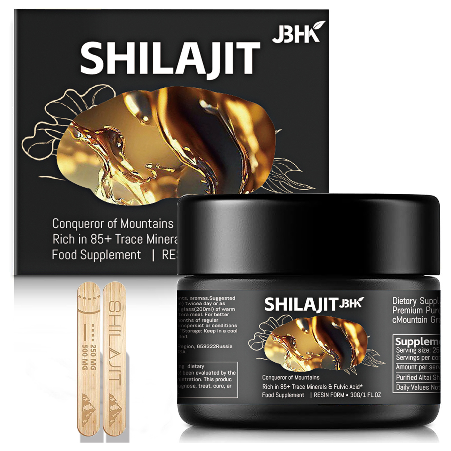 100%高纯Pure Himalayan Shilajit Soft resin 喜来芝膏 30g 50g