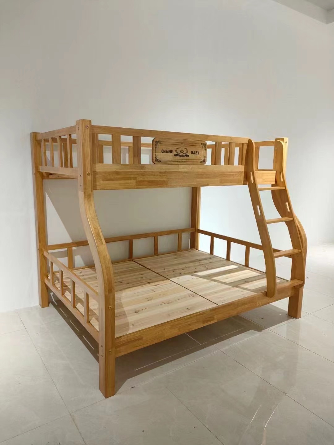 上下床双层子母床小户型原榉木色橡木实木成人高低床上下铺儿童床