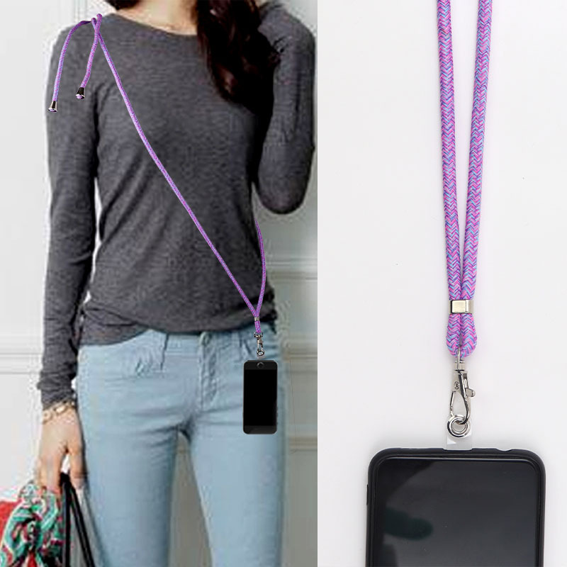 mini mobile phone lanyard crossbody adjustable retractable neck rope phone strap sling anti-lost rope strong side strap