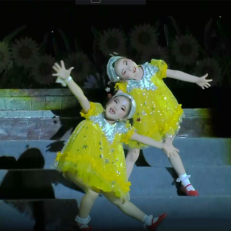 六一儿童演出服幼儿园表演服女童蓬蓬裙我们都是小星星亮片舞蹈服