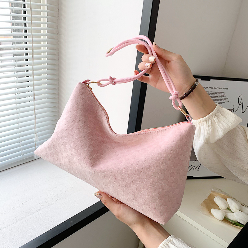 INS Bag Women's Large Capacity Tote Shoulder Bag 2022 New Fashion Bags Solid Color Casual Simple Underarm Small Square