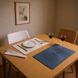 餐桌垫压花PVC桌垫碗垫餐厅防水防油西餐厅垫子高级感酒店商用垫