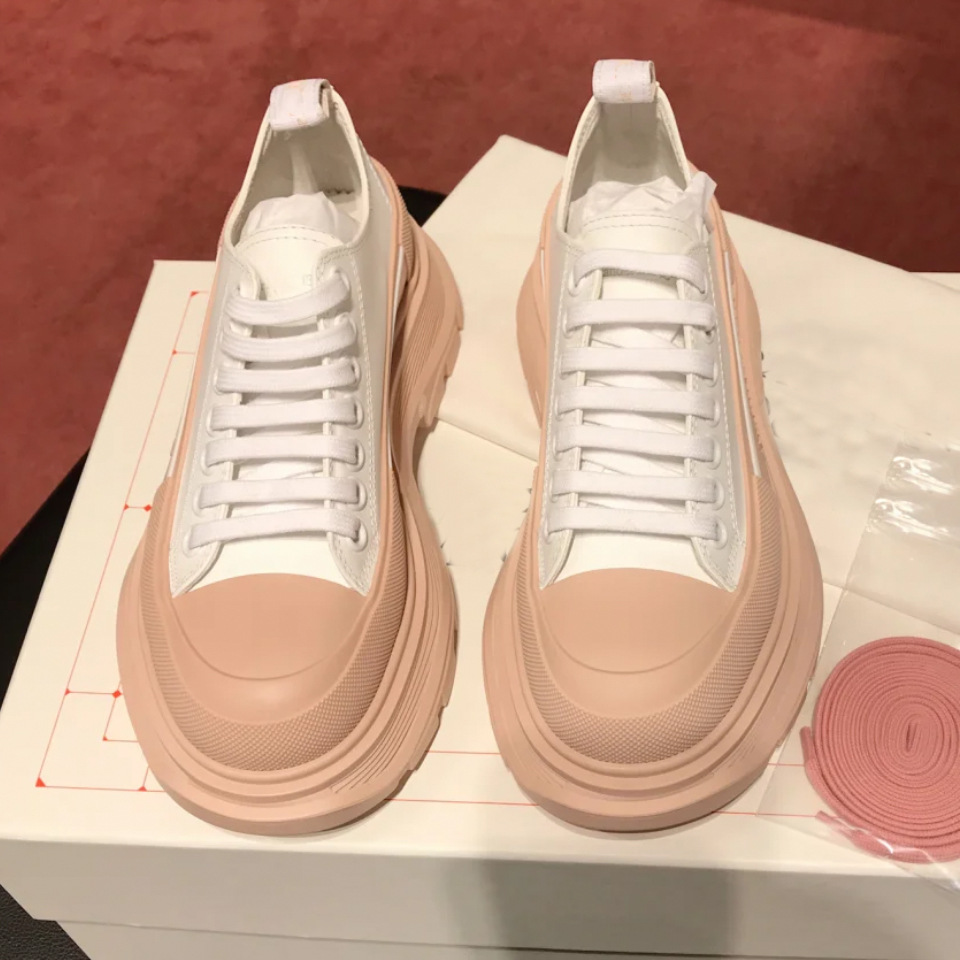 麦昆帆布鞋女新色2021新款增高松糕厚底老爹鞋休闲百搭黑粉小白鞋