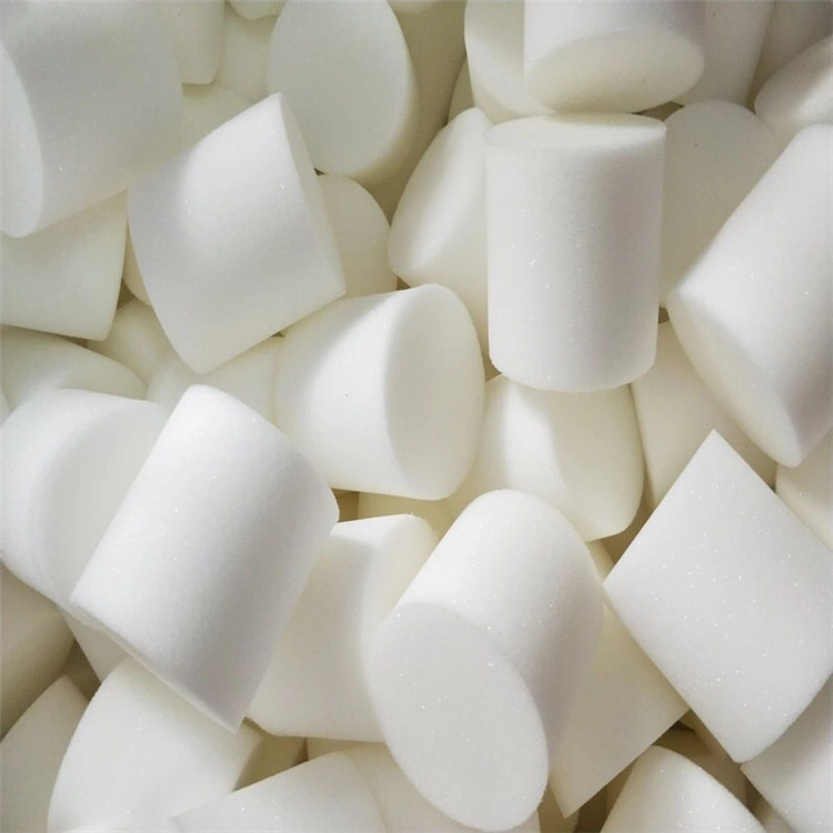 工厂供应 管道清洗过滤棉海绵柱填料 聚氨酯过滤棉空心柱子填充物