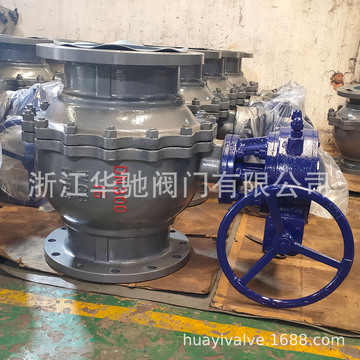 涡轮手动法兰式铸钢wcb浮动球阀q341f-16c-dn300-阿里巴巴