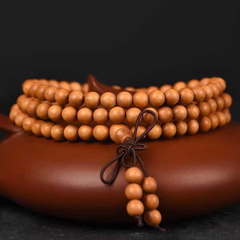 天然澳洲檀香木佛珠经典款手串手链项持文玩念珠108颗男女士批发