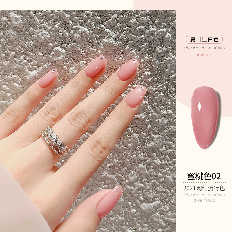 Nail Beauty Polish Gel Xiaohongshu Hot Sale Popular Color Internet Celebrity 2023 New Transparent Color Nail Glue Small Set of 90 Colors