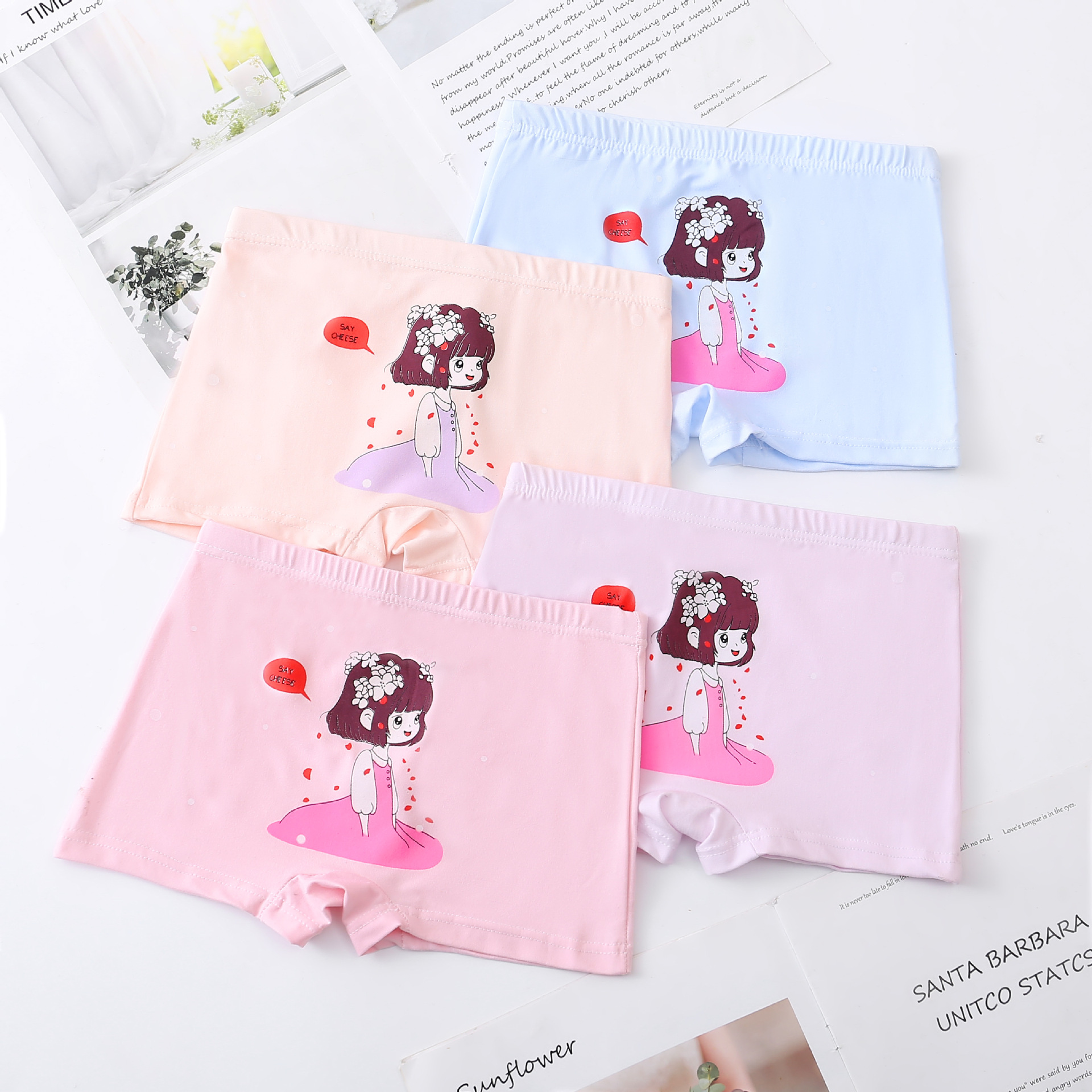 春夏儿童内裤批发女童平角裤卡通宝宝小女孩中大童小学生内裤地摊