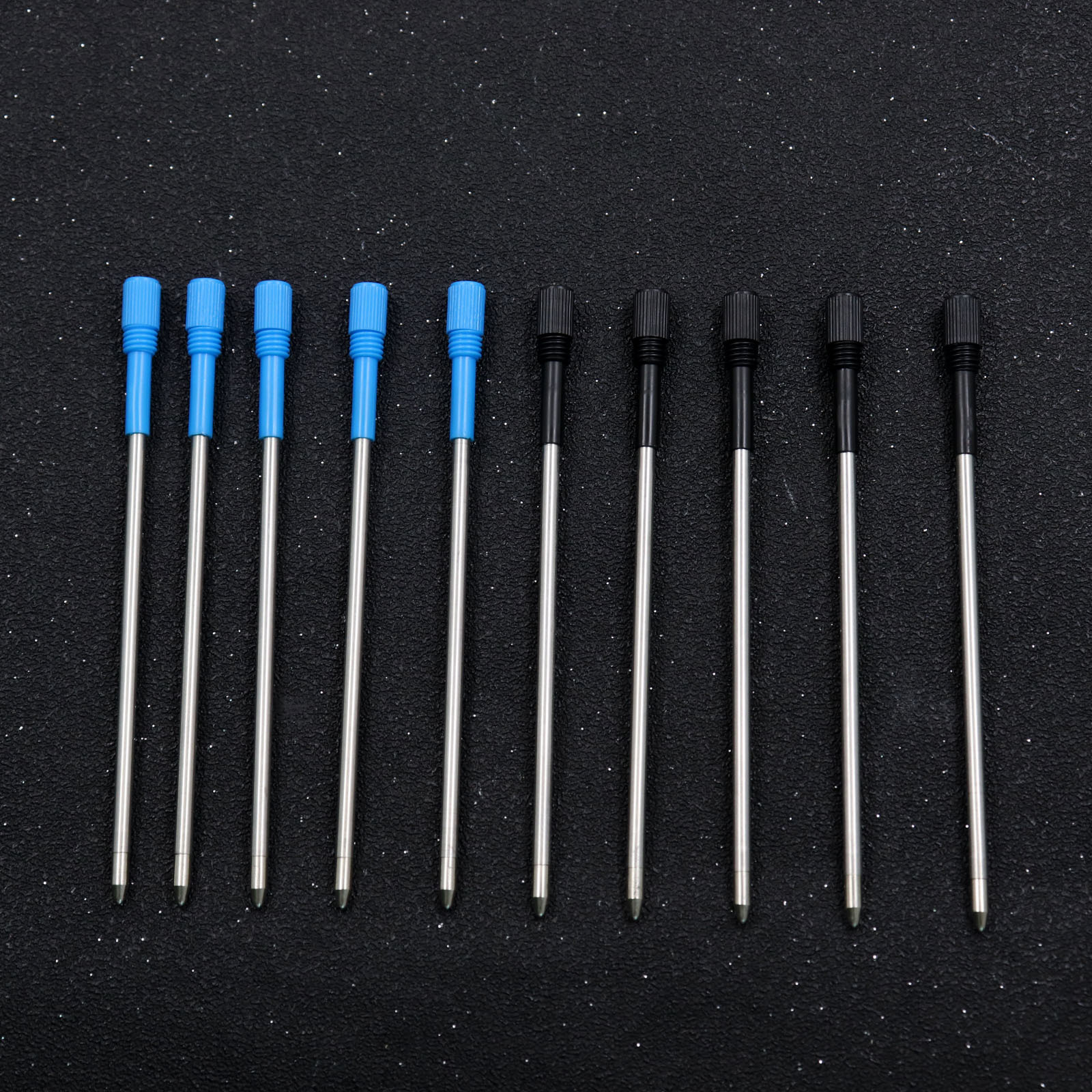 Thread Gao Shi Refill Rotating Oily Black Ballpoint Pen Refill Blue Thread Refill Metal Ball Point Pen Replacement Refill