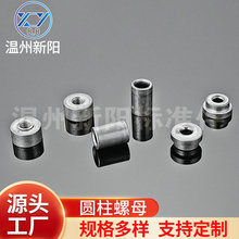 承接各种规格材质等级碳钢圆柱螺母 Q235非标圆柱螺母