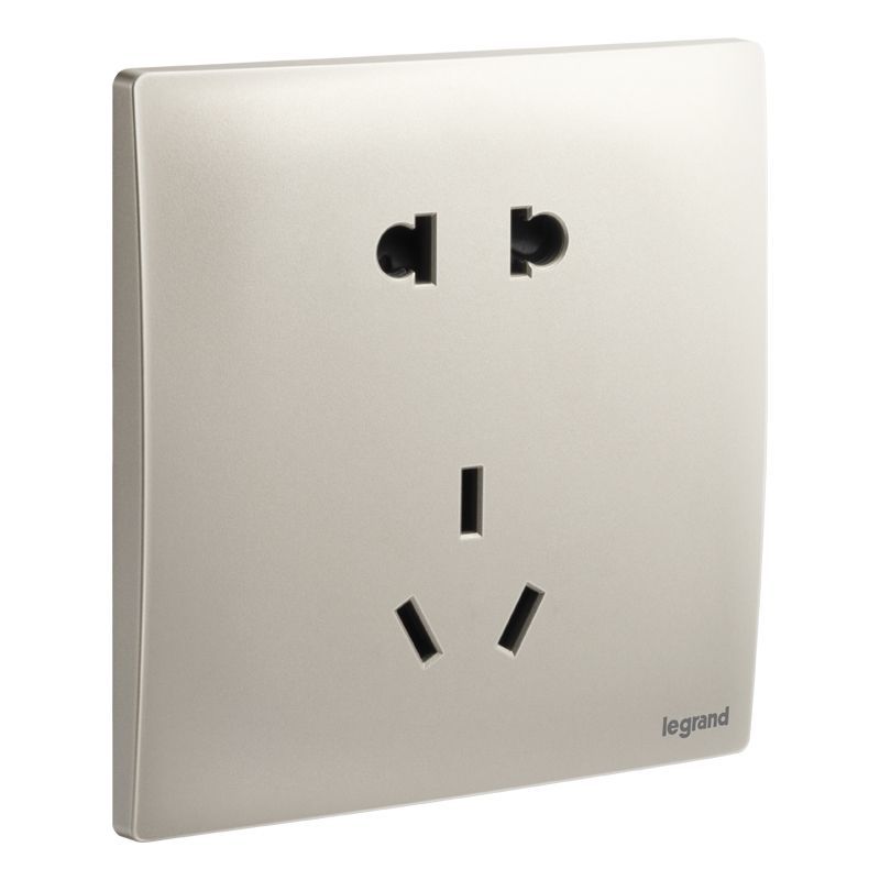 legrand罗格朗开关插座面板未莱系列铂粉金色大面板纤薄曲线新品