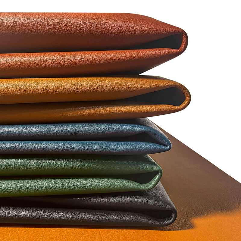 现货纳帕纹双面革pvc面料 耐磨防水鼠标垫家居餐桌垫皮革皮料