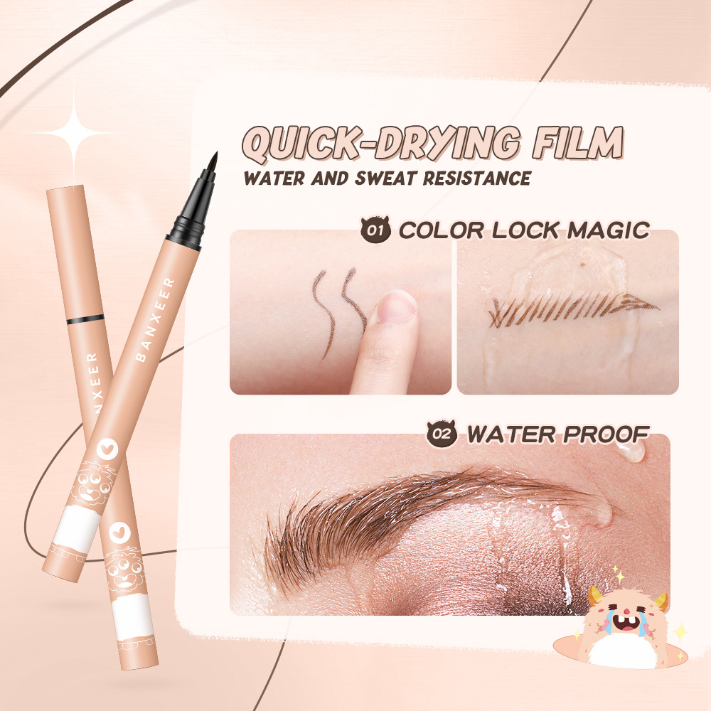 Banxeer Liquid Eyebrow Pencil Eyeliner a Multi-Purpose Chi Long Time Not Easy to Makeup Bm12 Cross-Border Makeup