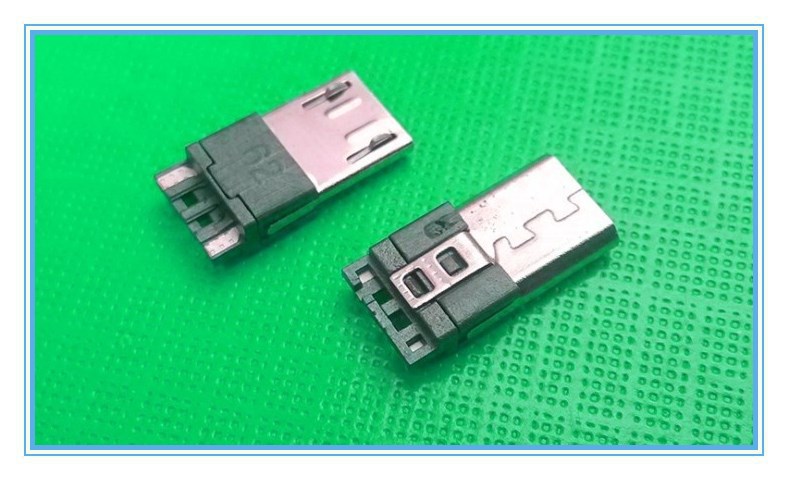 usb micro bm 焊线 二三短路 前五后二 不锈钢外壳 micro b型公头
