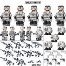 兼容乐高军事第三方ACU人仔美军特种兵MOC小人AK武器儿童积木玩具