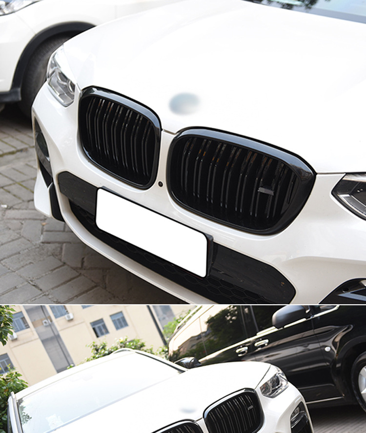 适用于宝马x3碳纤维中网x4g02改装单线双线款真碳中网g01前格栅
