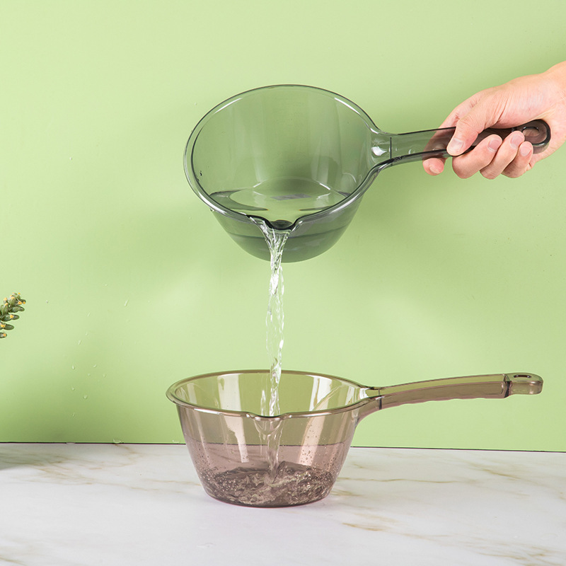 厂家定制加厚透明塑料水瓢厨房大号长柄水勺儿童宝宝洗澡水舀勺子